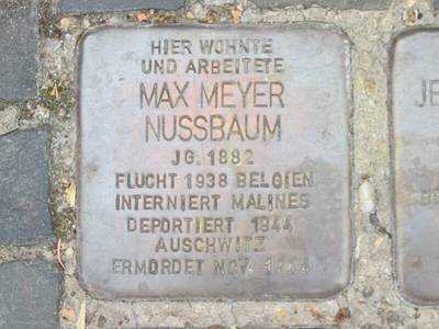 stolperstein max meyer nussbaum 1 burgstra e 40 bitterfeld bitterfeld wolfen landkreis anhalt bitterfeld